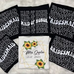 Bridesmaid and Maid of Honor T-Shirts